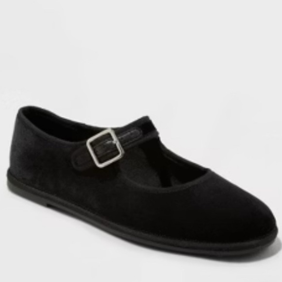 Universal Thread Halston Mary Jane Ballet Flats Black Velvet - Picture 4 of 16